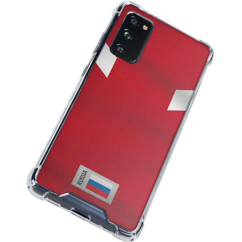 Russia Soccer Flag Galaxy S20 FE Clear Case